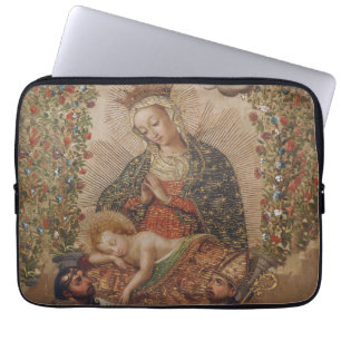 Housse Pour Ordinateur Portable La Vierge adorant le Christ Enfant Noël