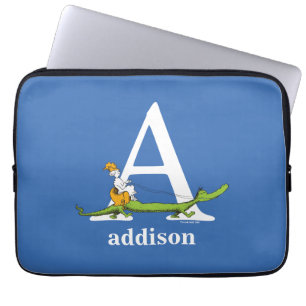 Housse Pour Ordinateur Portable L'ABC de Dr Seuss : Lettre A - Blanc   Ajoutez vot