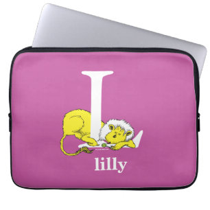 Housse Pour Ordinateur Portable L'ABC de Dr Seuss : Lettre L - Blanc Ajoutez vot