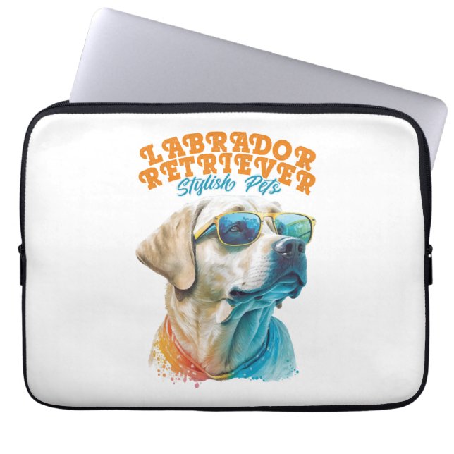 Housse Pour Ordinateur Portable Labrador Retriever Stylish Animaux (Devant)