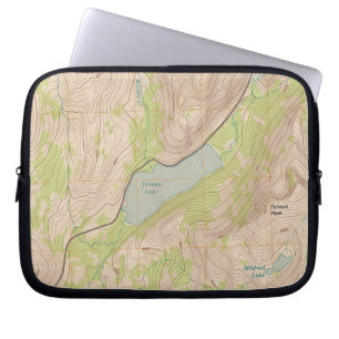 Housse Pour Ordinateur Portable Lac Tenaya, Yosemite Carte topographique