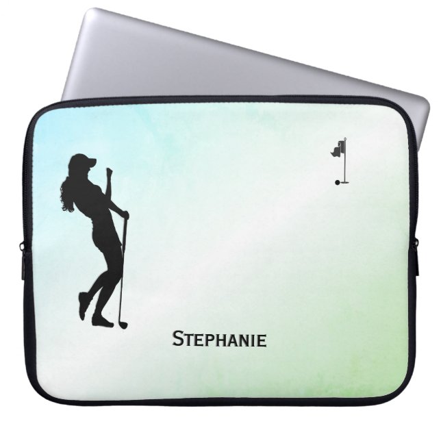 Housse Pour Ordinateur Portable Ladies Golf Green Personal (Devant)