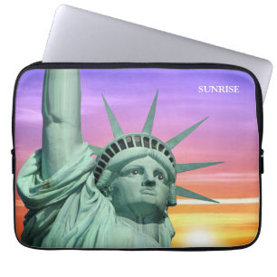 Housse Pour Ordinateur Portable Lady Liberty et lever de soleil