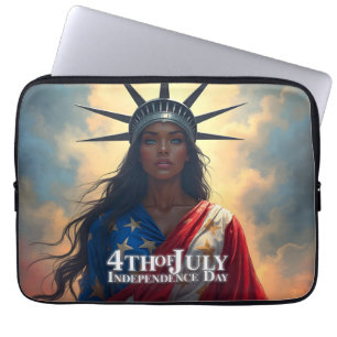 Housse Pour Ordinateur Portable Lady Liberty réinventée - Un nouveau visage de la 