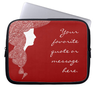 Housse Pour Ordinateur Portable Lady Red Customisée