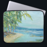 Housse Pour Ordinateur Portable Lagon Côtier Bleu<br><div class="desc">"Blue Coastal Lagoon" de Suzanne Wilkins. Il dispose d'une plage sereine avec des arbres tropicaux.</div>