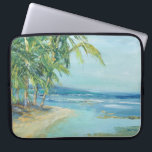 Housse Pour Ordinateur Portable Lagon Côtier Bleu<br><div class="desc">"Blue Coastal Lagoon" de Suzanne Wilkins. Il dispose d'une plage sereine avec des arbres tropicaux.</div>