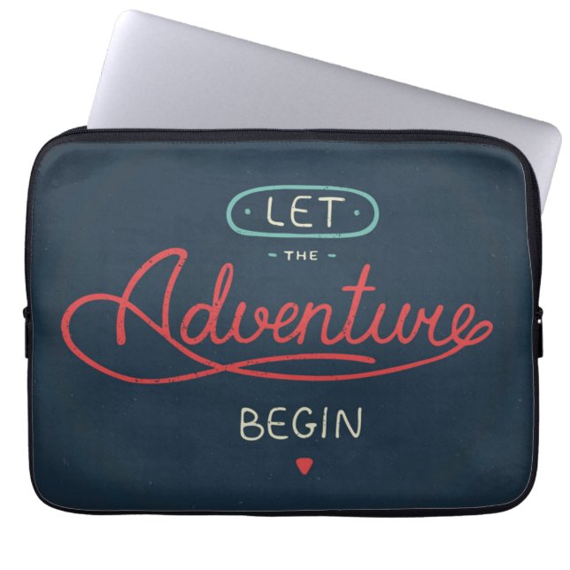 Housse Pour Ordinateur Portable Laissez l'aventure commencer (Devant)