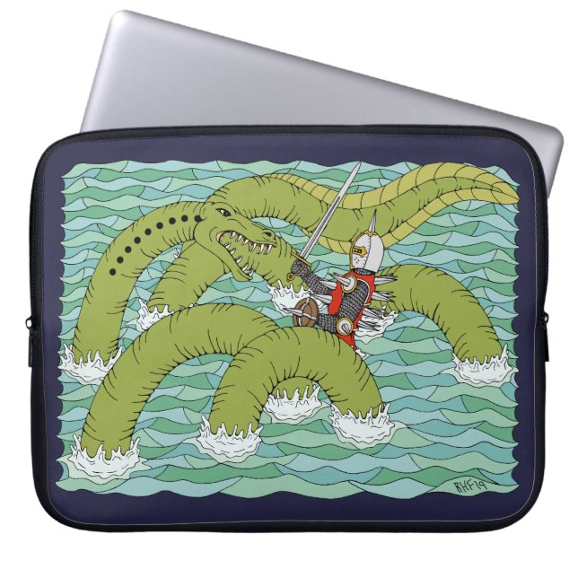 Housse Pour Ordinateur Portable Lambton Worm et Knight (Devant)