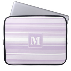 Housse Pour Ordinateur Portable Landes violettes de chardon monogramme