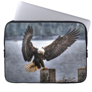 Housse Pour Ordinateur Portable Landing Bald Eagle Faune Photo Art