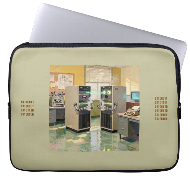 Housse Pour Ordinateur Portable « Langage Machine » - Technologie humoristique     (Devant)