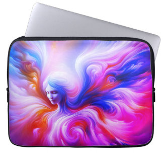 Housse Pour Ordinateur Portable L'ange coloré vaporeux sur le devant d'un
