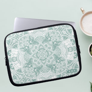 Housse Pour Ordinateur Portable Lapins Mandala