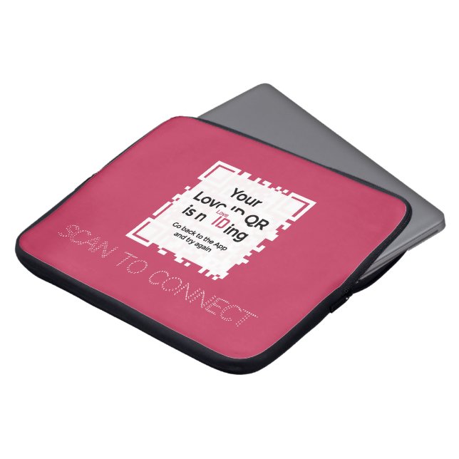Housse Pour Ordinateur Portable Laptopschutzhülle - RED - QR - Collection GLAM (Devant haut)