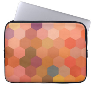 Housse Pour Ordinateur Portable L'art Abstrait Hexagon   Motif géométrique moder