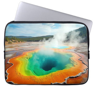 Housse Pour Ordinateur Portable L'art coloré des sources chaudes de la nature