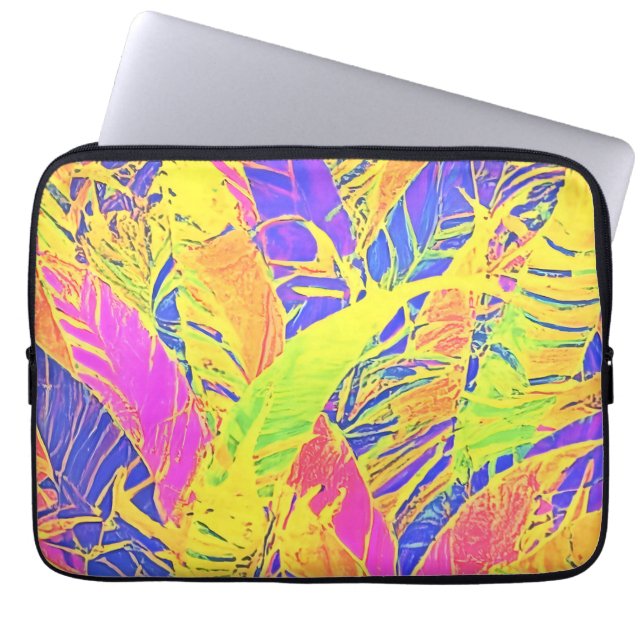 Housse Pour Ordinateur Portable L'art des feuilles tropicales (Devant)
