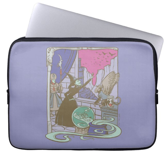 Housse Pour Ordinateur Portable L'Assistant D'Oz™ | Storybook Wicked Witch™ (Devant)