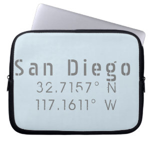 Housse Pour Ordinateur Portable Latitude de San Diego Longitude