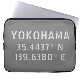 Housse Pour Ordinateur Portable Latitude et longitude Yokohama