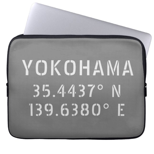 Housse Pour Ordinateur Portable Latitude et longitude Yokohama (Devant)