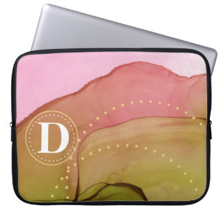 Housse Pour Ordinateur Portable Lavage à l'aquarelle atténué avec monogramme encer