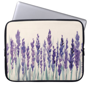 Housse Pour Ordinateur Portable Lavande Française : Illustration aquarelle