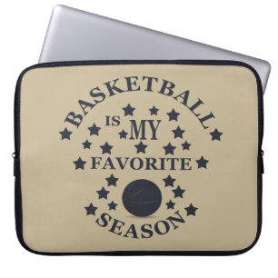 Housse Pour Ordinateur Portable Le basket-ball est ma saison préférée avec la ball