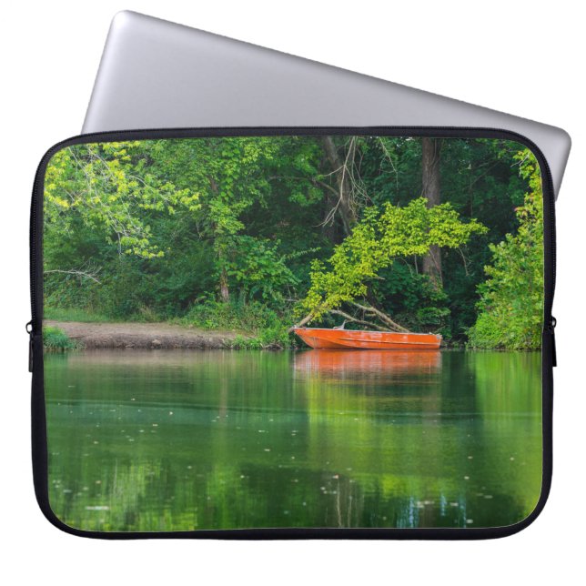 Housse Pour Ordinateur Portable Le Bateau Orange (Devant)