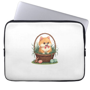 Housse Pour Ordinateur Portable Le bazar de Pâques de Gomi Chien de Pâques mignon