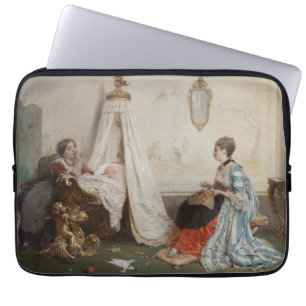 Housse Pour Ordinateur Portable Le bébé dort (par Gerolamo Induno)