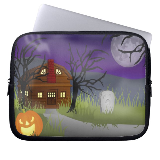 Housse Pour Ordinateur Portable Le brouillard d'Halloween (Devant)