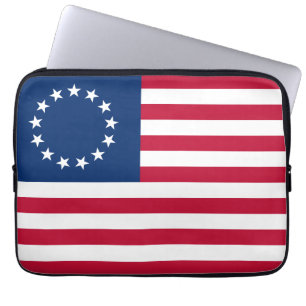 Housse Pour Ordinateur Portable Le Cercle des étoiles, drapeau américain par Betsy