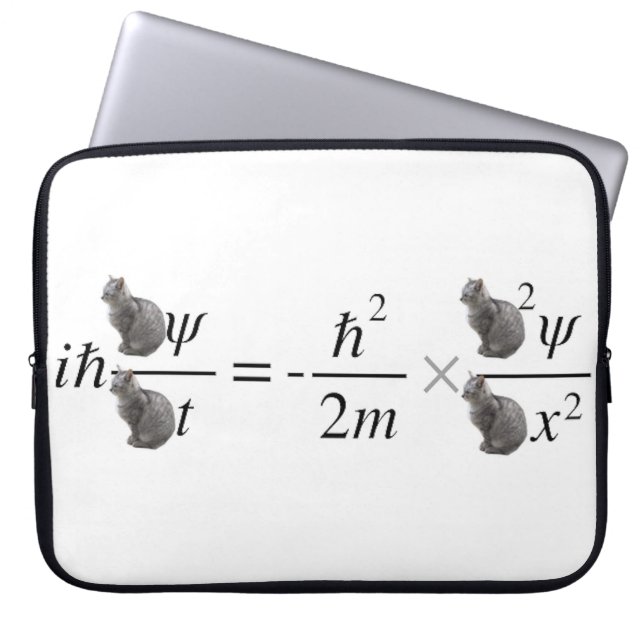 Housse Pour Ordinateur Portable Le chat de Schrodinger (Devant)