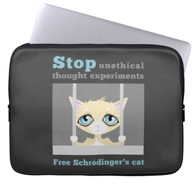 Housse Pour Ordinateur Portable Le chat de Schrodinger libre (Devant)