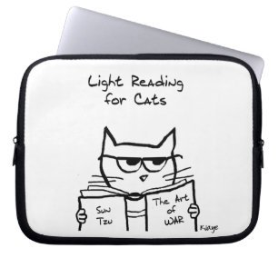 Housse Pour Ordinateur Portable Le chat fâché trace la guerre - douille drôle