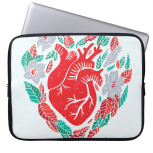 Housse Pour Ordinateur Portable Le coeur anatomique de Valentine : carte unique