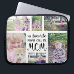 Housse Pour Ordinateur Portable Le collage de photo de maman mes personnes<br><div class="desc">Le collage de photo de maman mes personnes préférées m'appellent douille de dessus de recouvrement du néoprène de maman. Téléchargez vos propres photos pour customiser ce cadeau d'amusement pour la maman. Le texte lit "mon favori que les gens m'appellent MAMAN" dans le noir. Six photos entourent le texte. Une idée...</div>
