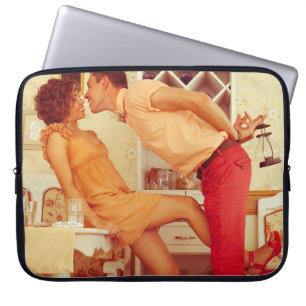 Housse Pour Ordinateur Portable Le couple Hipster : café vintage branché.