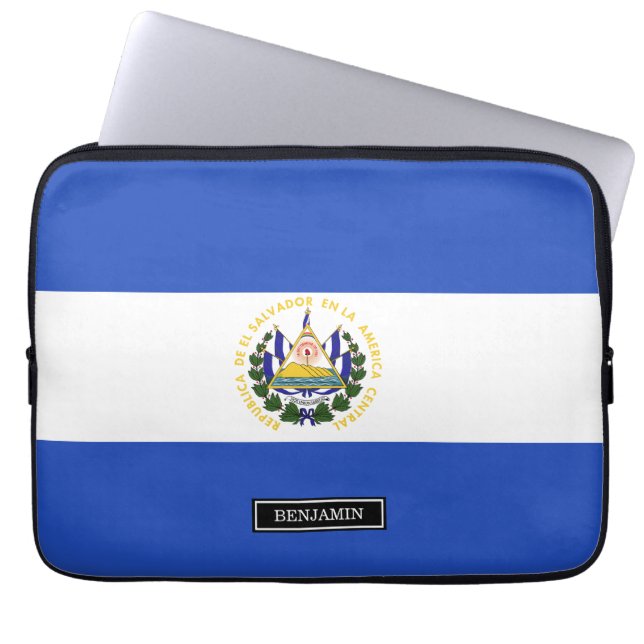 Housse Pour Ordinateur Portable Le drapeau du Salvador (Devant)
