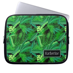 Housse Pour Ordinateur Portable Le feuille de palmiers tropicaux ajoute votre