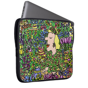 Housse Pour Ordinateur Portable Le Fleuriste Camouflé. Illustration sur un