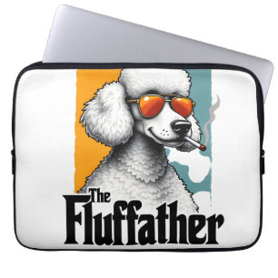 Housse Pour Ordinateur Portable Le Fluffather Caniche Vintage Drôle de Chien Mafia