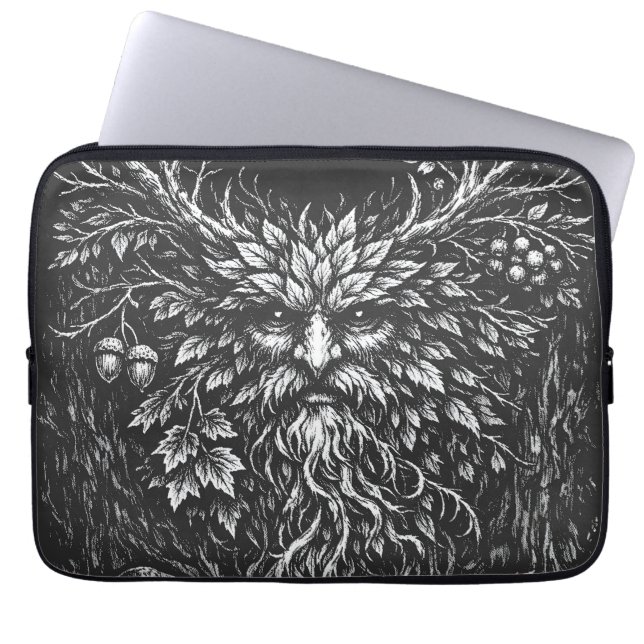 Housse Pour Ordinateur Portable Le Green Man par BurnsInHell (Devant)