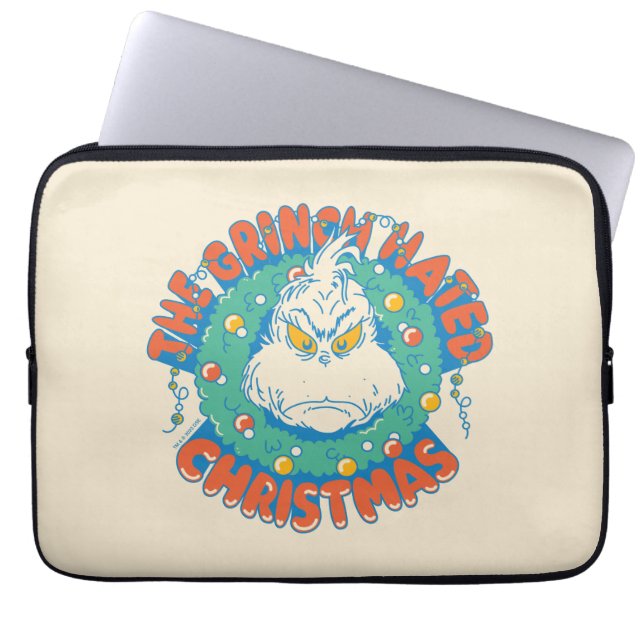 Housse Pour Ordinateur Portable Le Grinch détestait Noël (Devant)