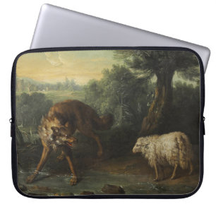 Housse Pour Ordinateur Portable Le loup et l'agneau (par Jean-Baptiste Oudry)