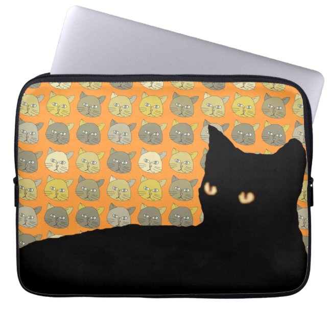 Housse Pour Ordinateur Portable le miow noir (Devant)