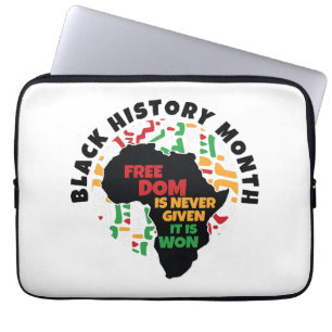 Housse Pour Ordinateur Portable Le Mois de l'Histoire Noire La liberté n'est jamai