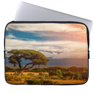 Housse Pour Ordinateur Portable Le mont Kilimandjaro Amboseli, Kenya
